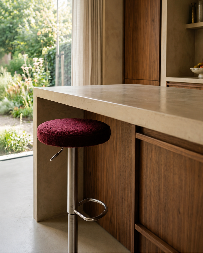 gigi cushion cover seat bar stool - burgundy