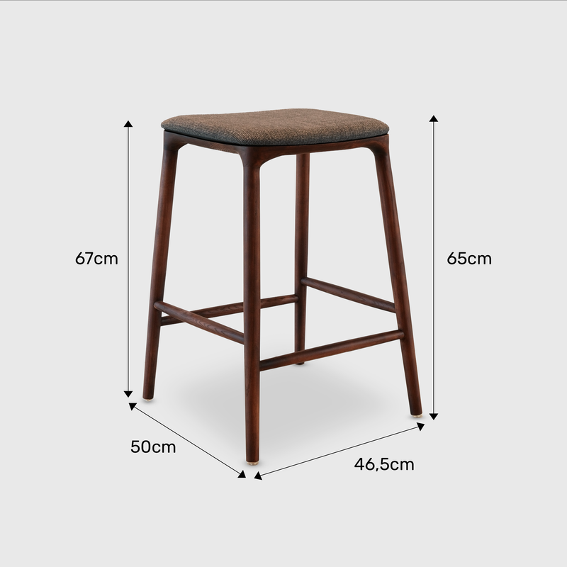Nora backless bar confort taupe